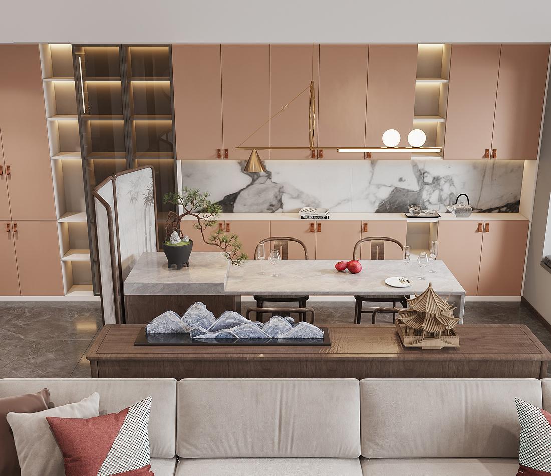 新中式平层设计丨点墨设计-9