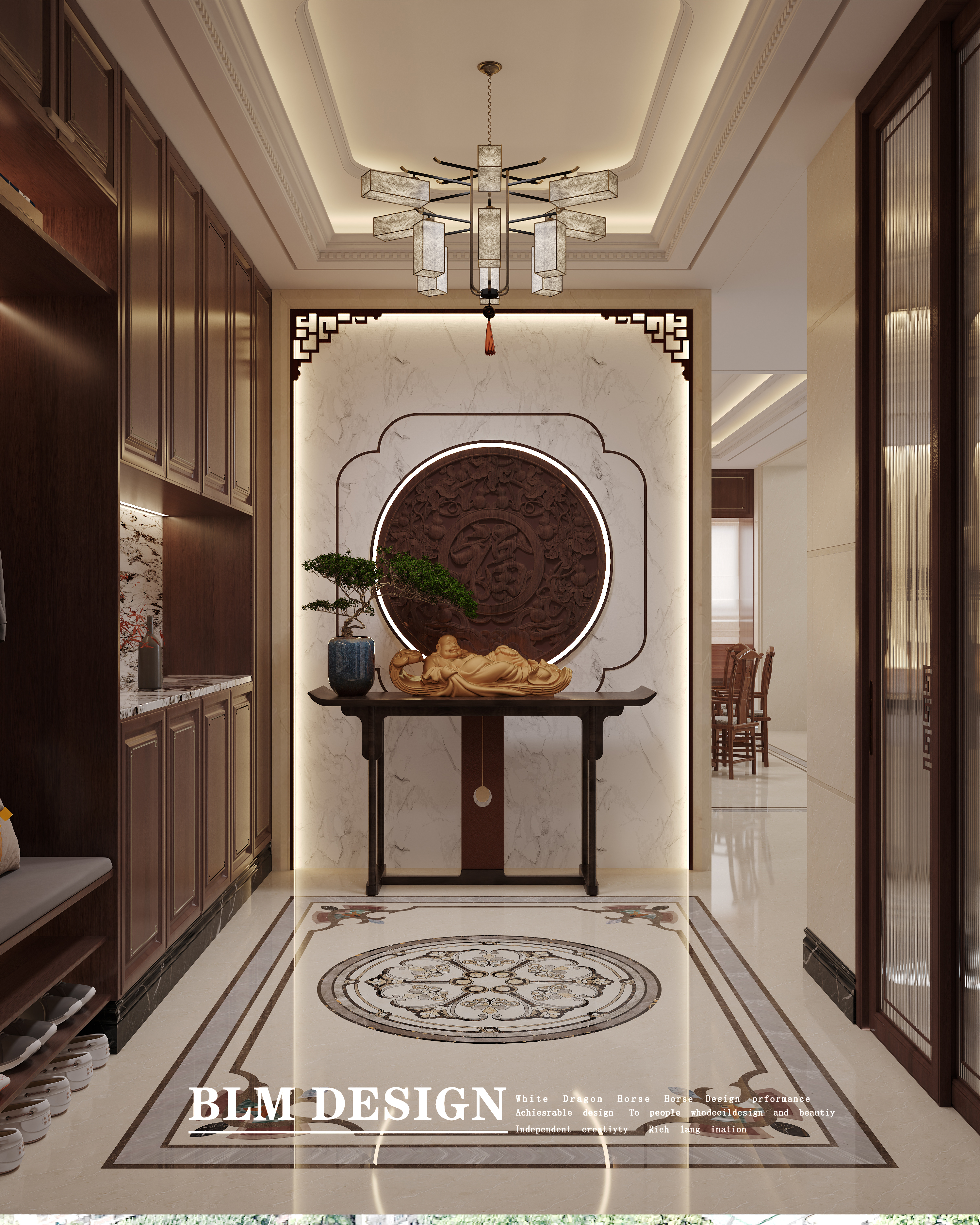 新中式白龙马效果图设计制作-3