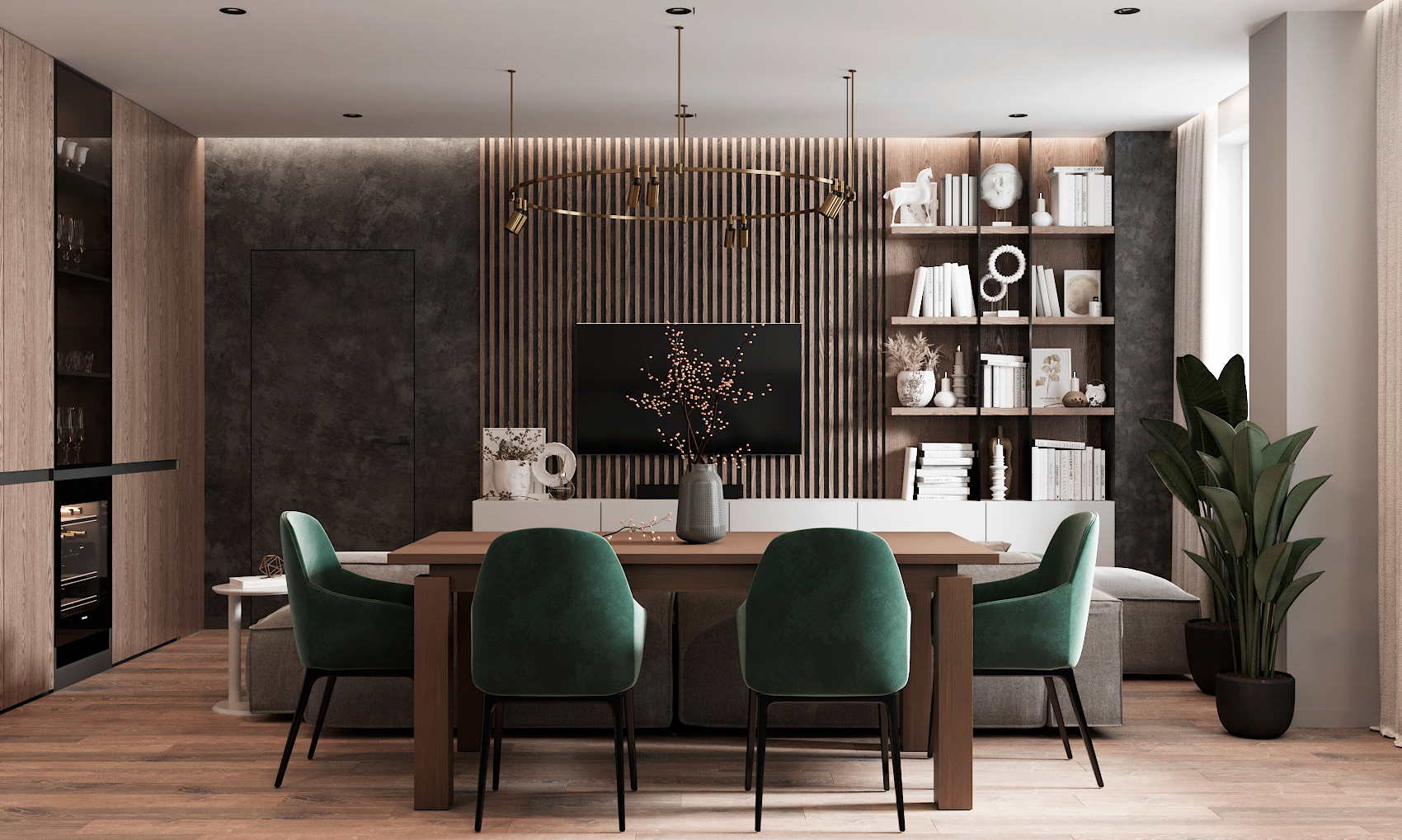 墨绿色+高级灰，诠释简约自然格调 | Alina Ursova-6