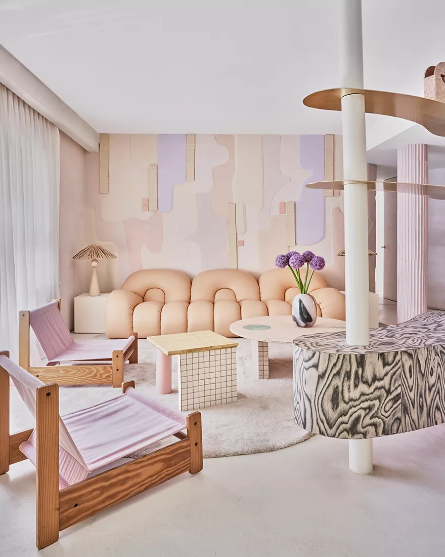 海浪之家 · Patricia Bustos 的多彩室内设计-3