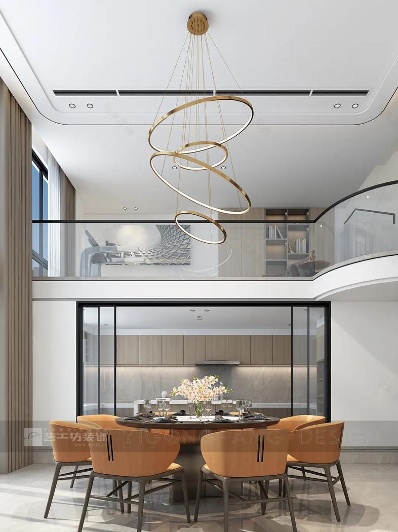 华润天合独栋别墅现代轻奢风格设计-7