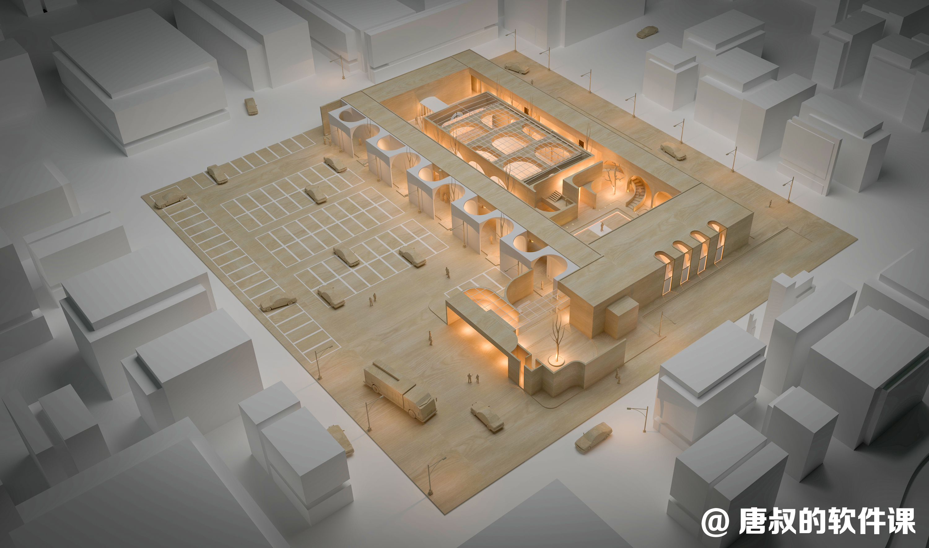 Aube Wedding Venue—手工模型渲染图-1