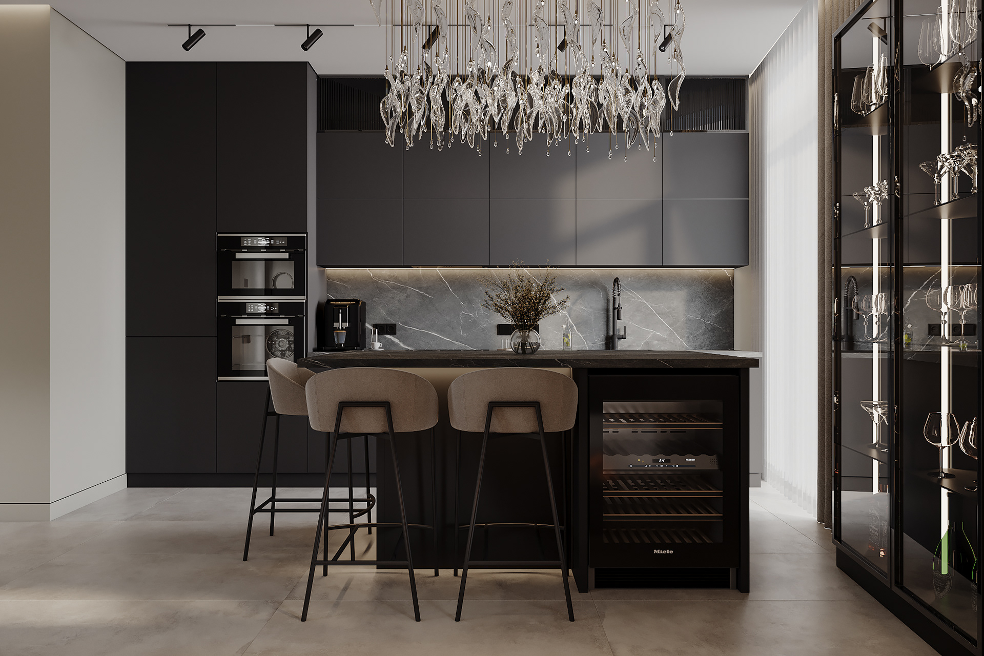 维尔纽斯，厨房与客厅区域 （注：Vilniy 可能是Vilnius维尔纽斯的拼写错误 ） 丨乌克兰-7