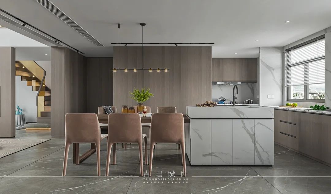 南湖艺境顶复现代简约设计丨青马别墅空间设计-44
