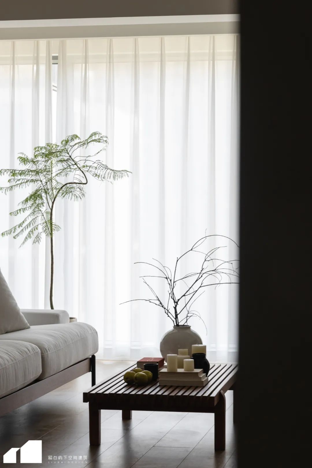 极简原木风的禅意私宅设计丨留白屿下空间建筑-0