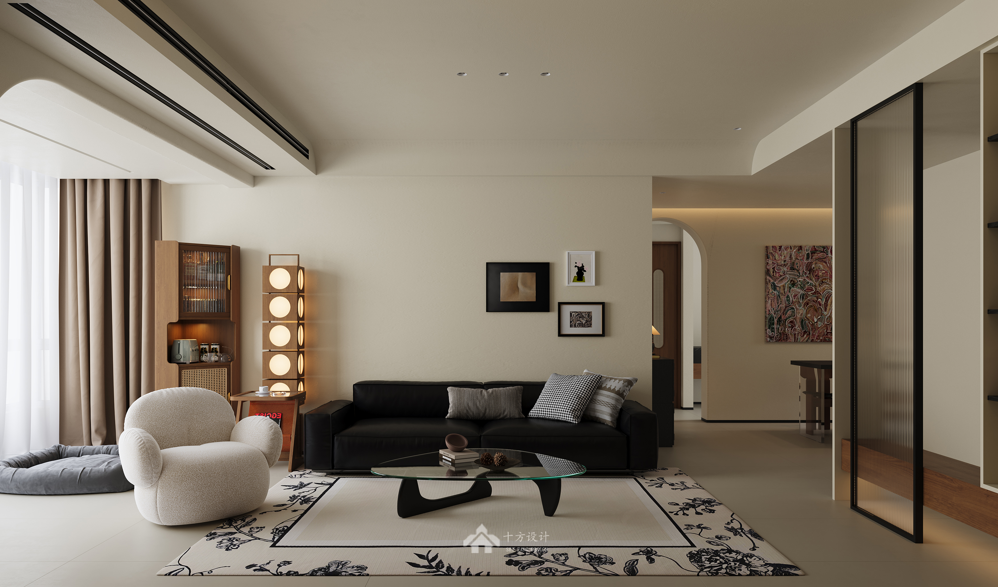 现代中古风整面电视柜真的很香-7