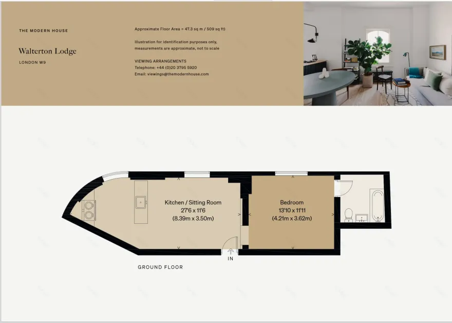 伦敦时尚 47m2 一居室公寓设计-18