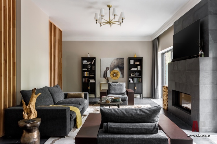 Современный 2-х этажный дом в отделке из черного ригельного кирпича, 300 кв. м-18