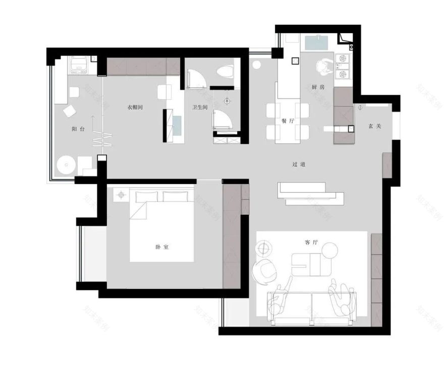 禁欲人居 · 南京融侨中央花园的现代简约二居室设计丨中国南京-7