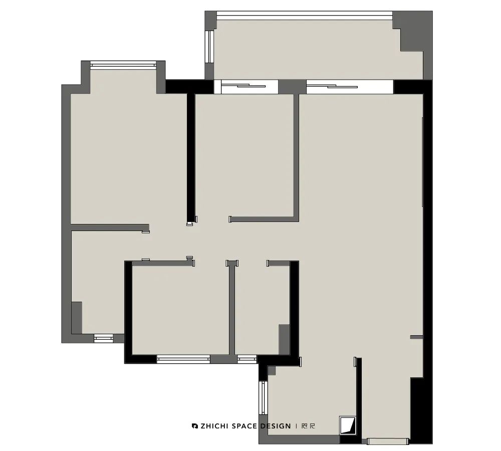 新城璞樾 107m² 现代简约之家丨武汉咫尺设计-7