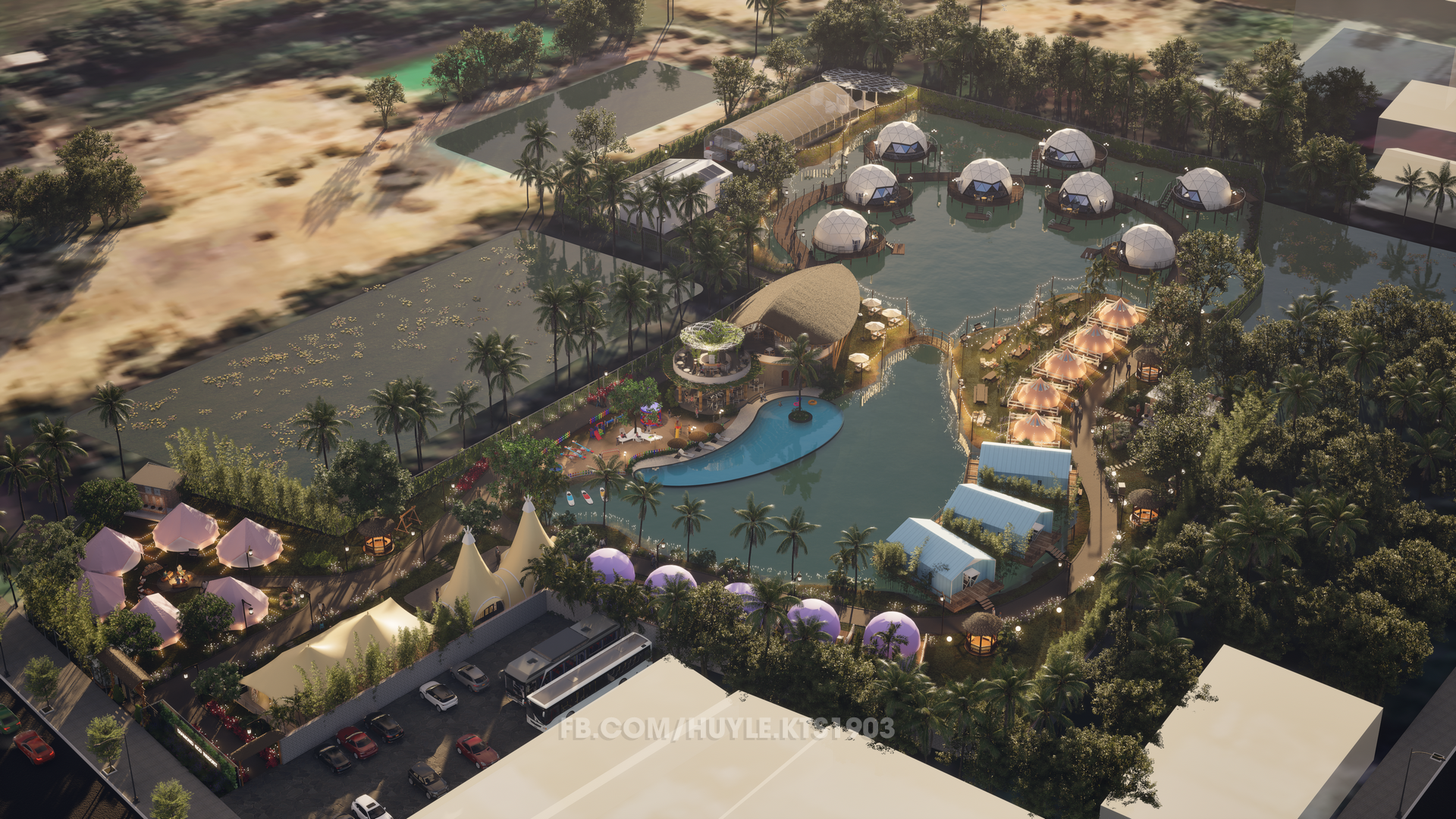 HT 度假村与露营地景观建筑设计丨越南-3