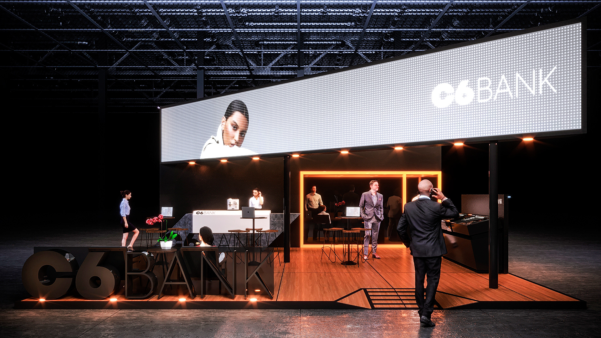 C6 Bank 展览摊位设计丨Paulo Rodrigues | Pê High Decô-4