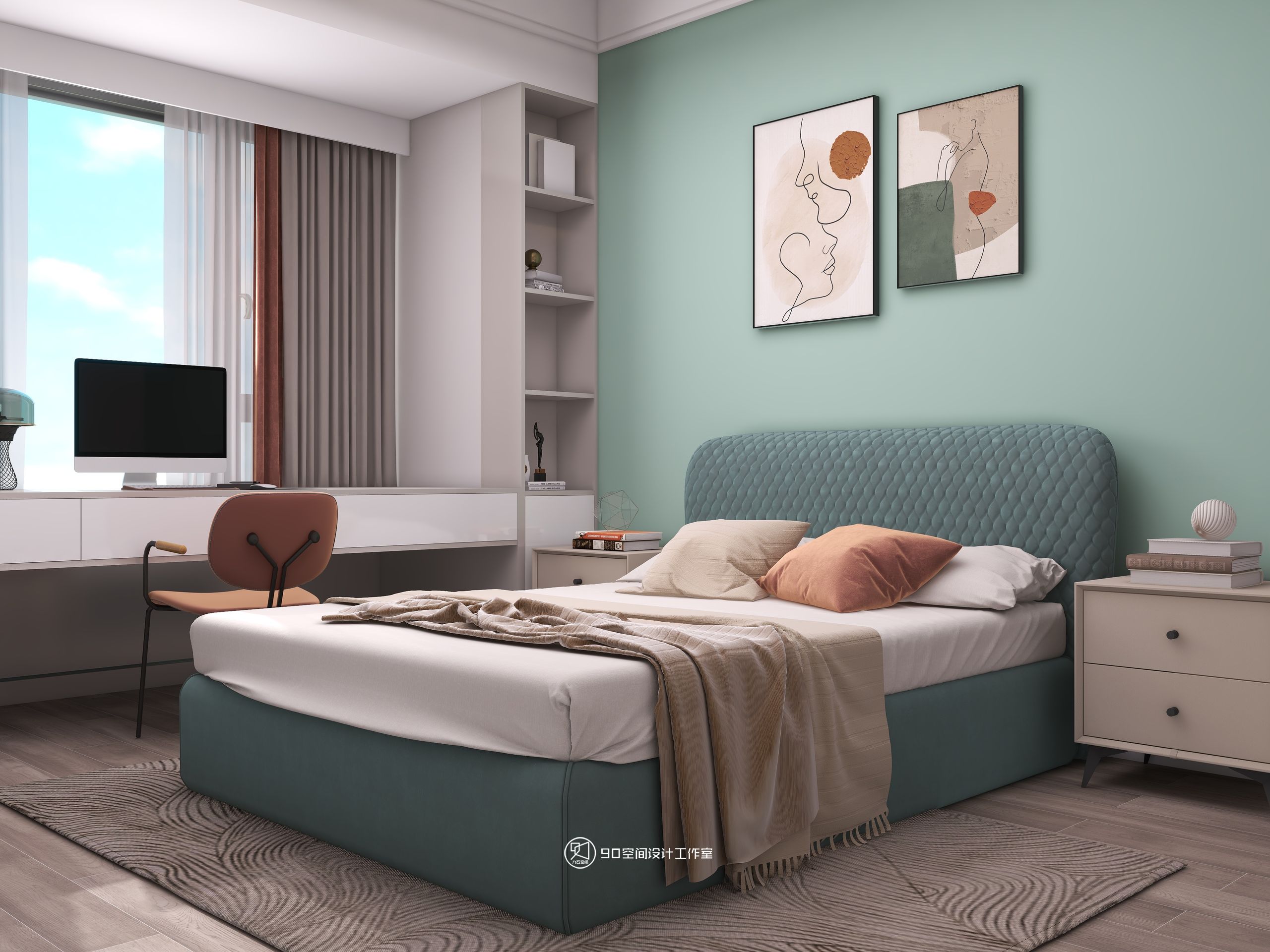 135㎡现代简约开放式餐厨设计-34