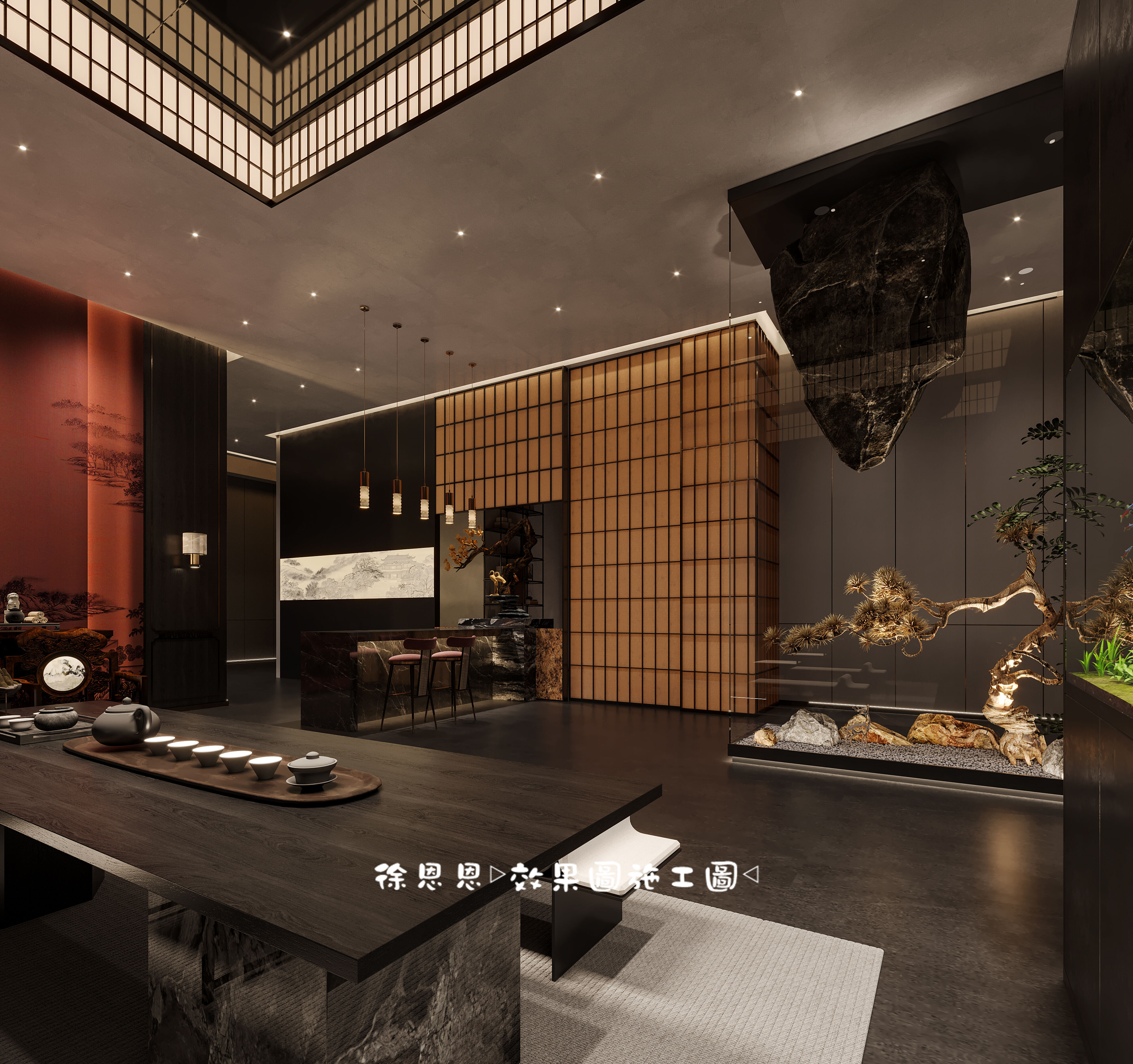 『时尚中式会所』尊贵而不失雅致-7