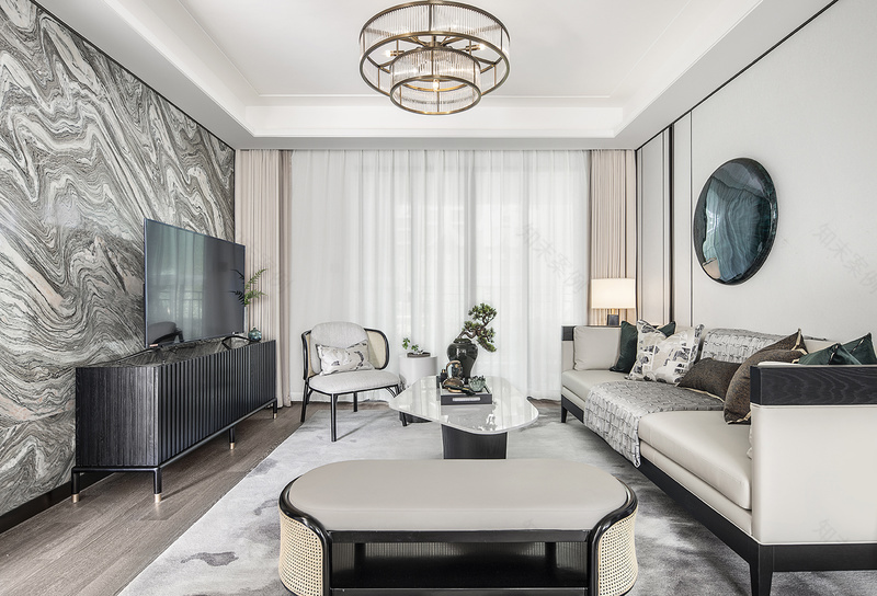 南通港闸区资生路地块项目138户型——传统与现代共生的中式家居空间-3