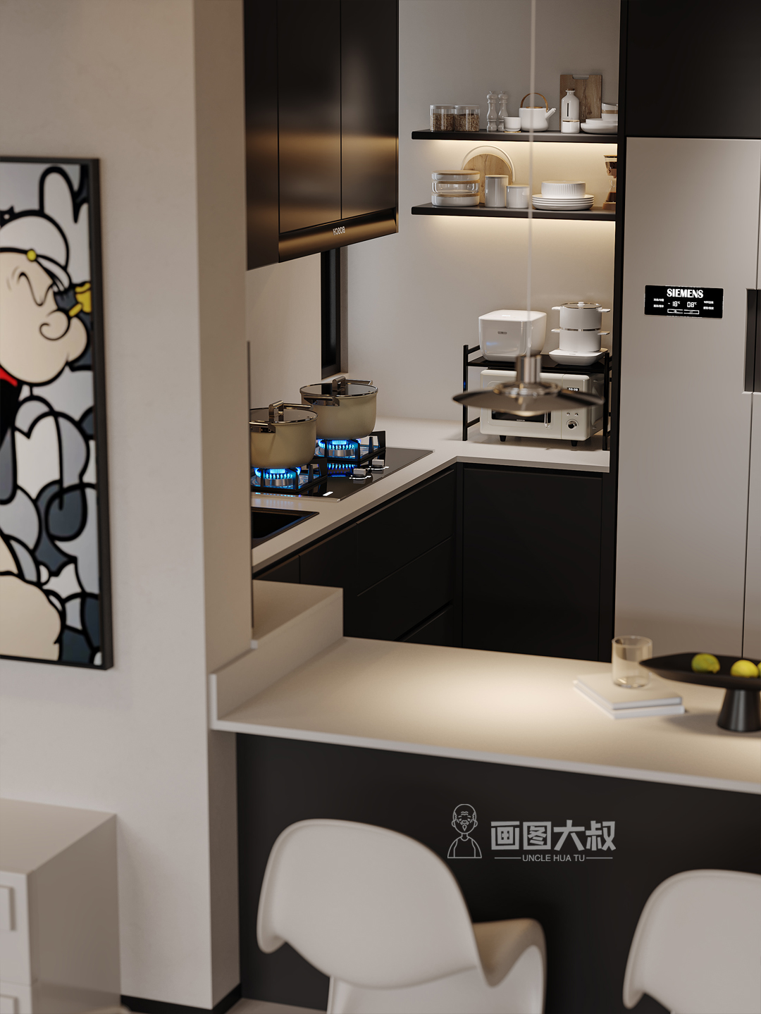 现代黑白灰表现-1