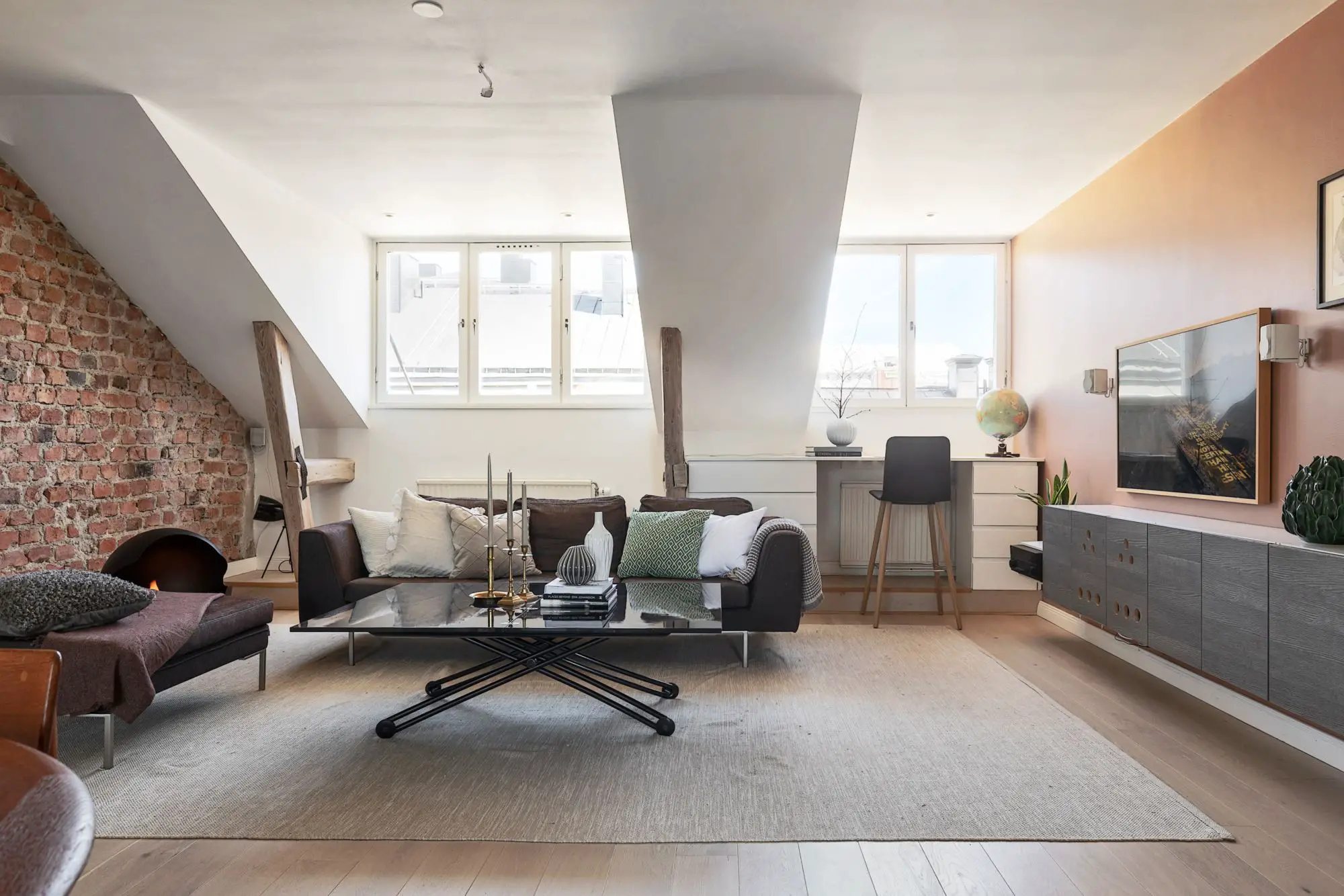 瑞典绿色陶土风格阁楼设计-5