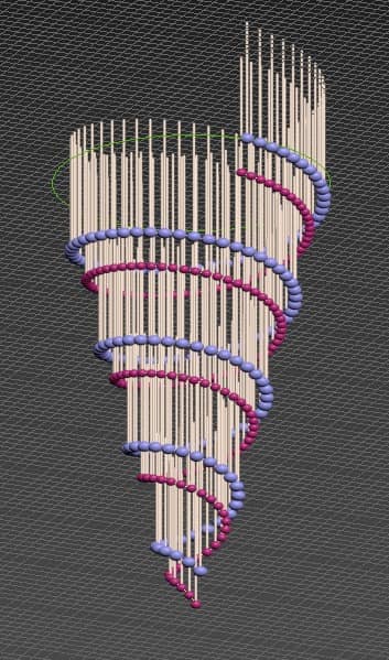 Chromatic Threads An Experimental Glass-Wire Chandelier-3