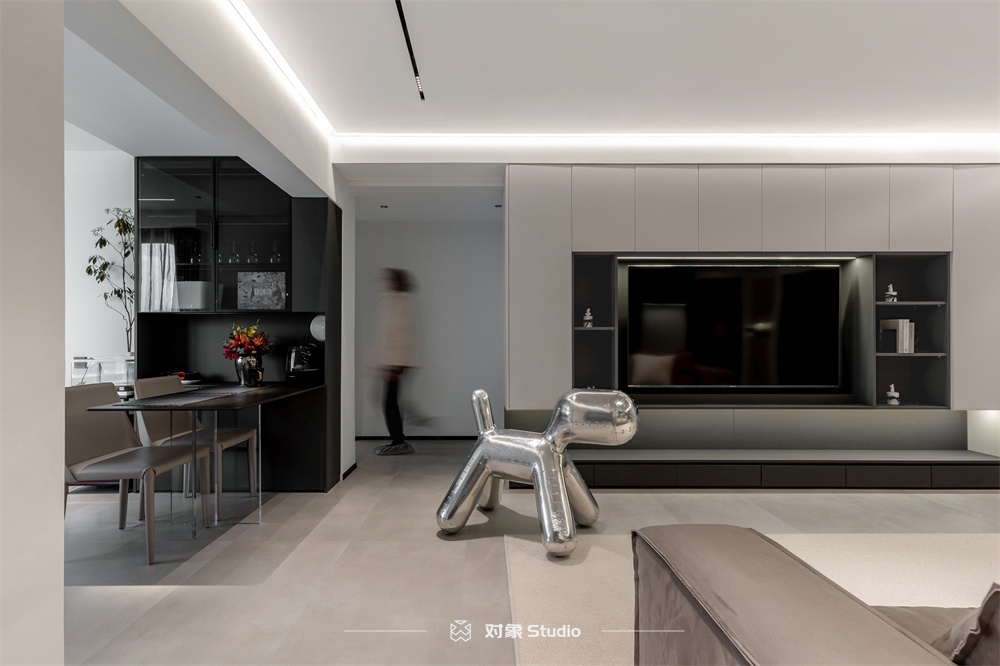 黑白极简,150 平空间的艺术生活丨对象 Studio-4