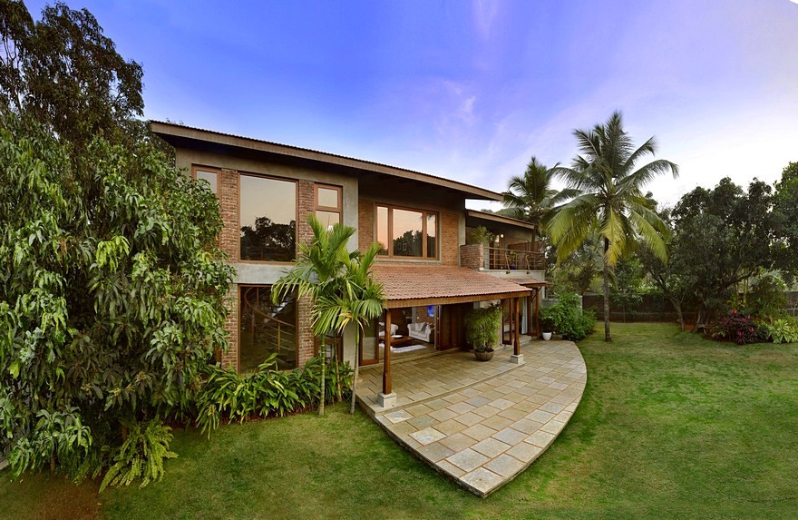 Indian Brick House with an Architectural Design Influenced by a Mango Trees Plantation-9