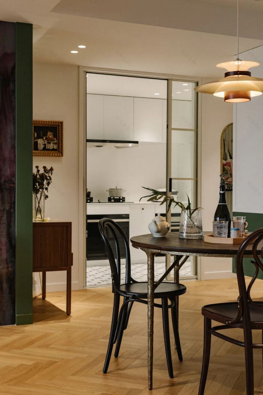 绿意复古,108㎡二手房变身温馨美宅-54