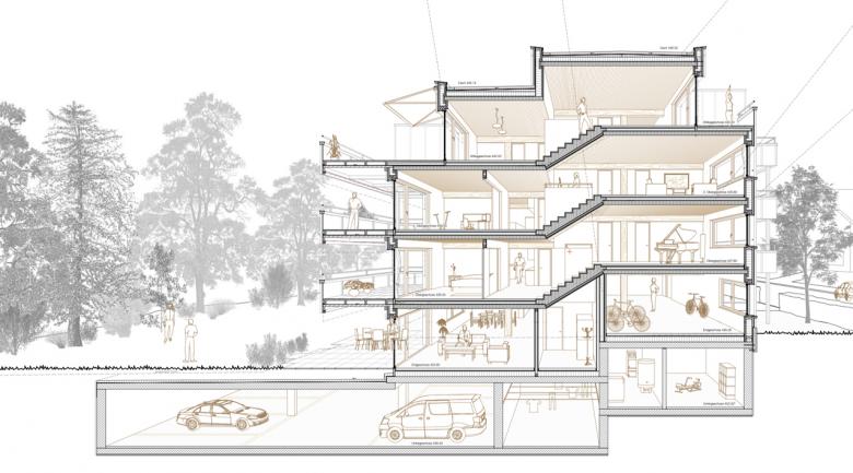 苏黎世 Thujastrasse 住宅区替代新建筑丨瑞士苏黎世丨Andri Cajos Architekten AG-7