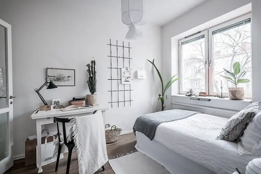 瑞典清新公寓,亚麻沙发引领家居风尚-12