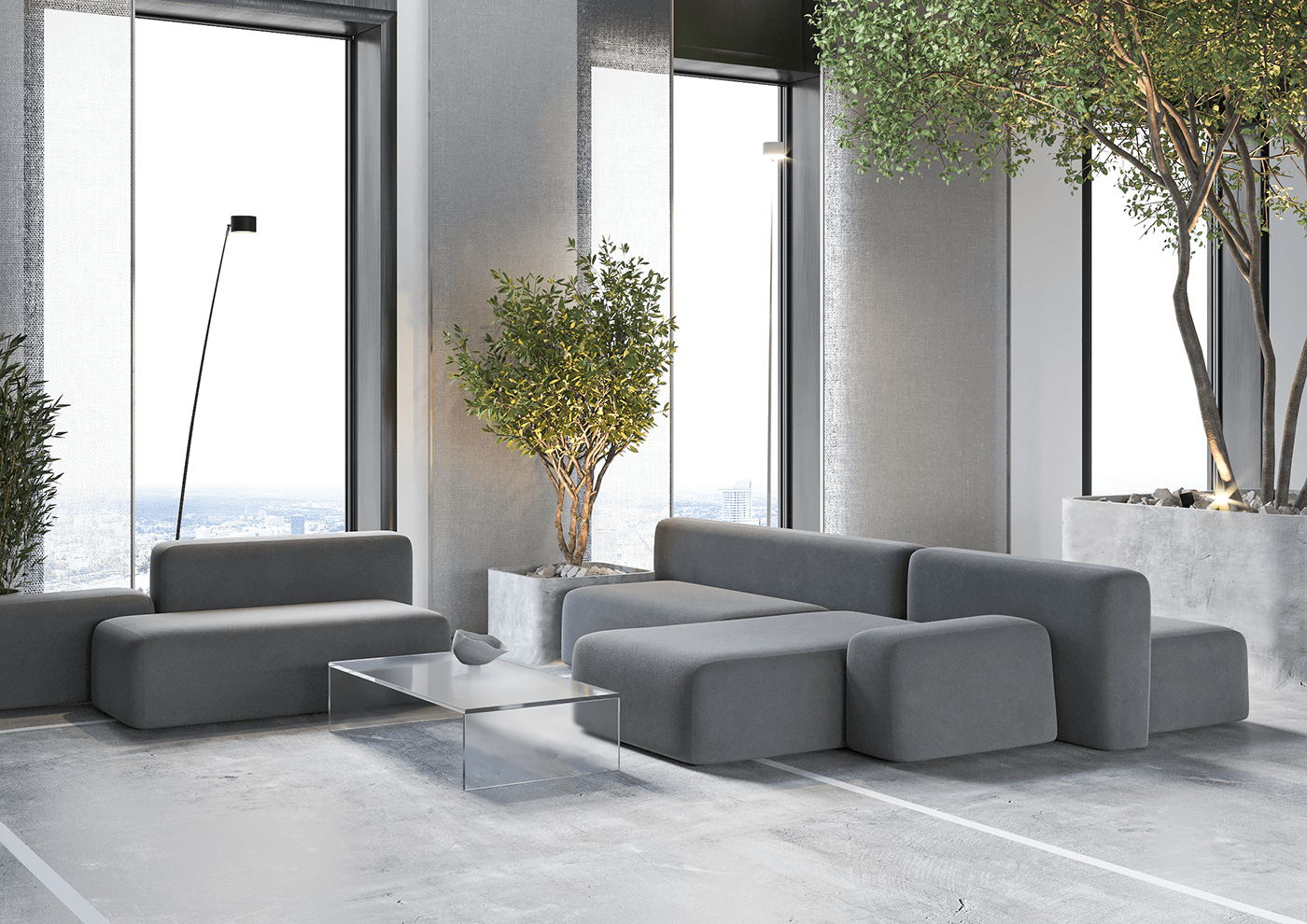 高级灰色系办公空间设计 超有氛围感！-18