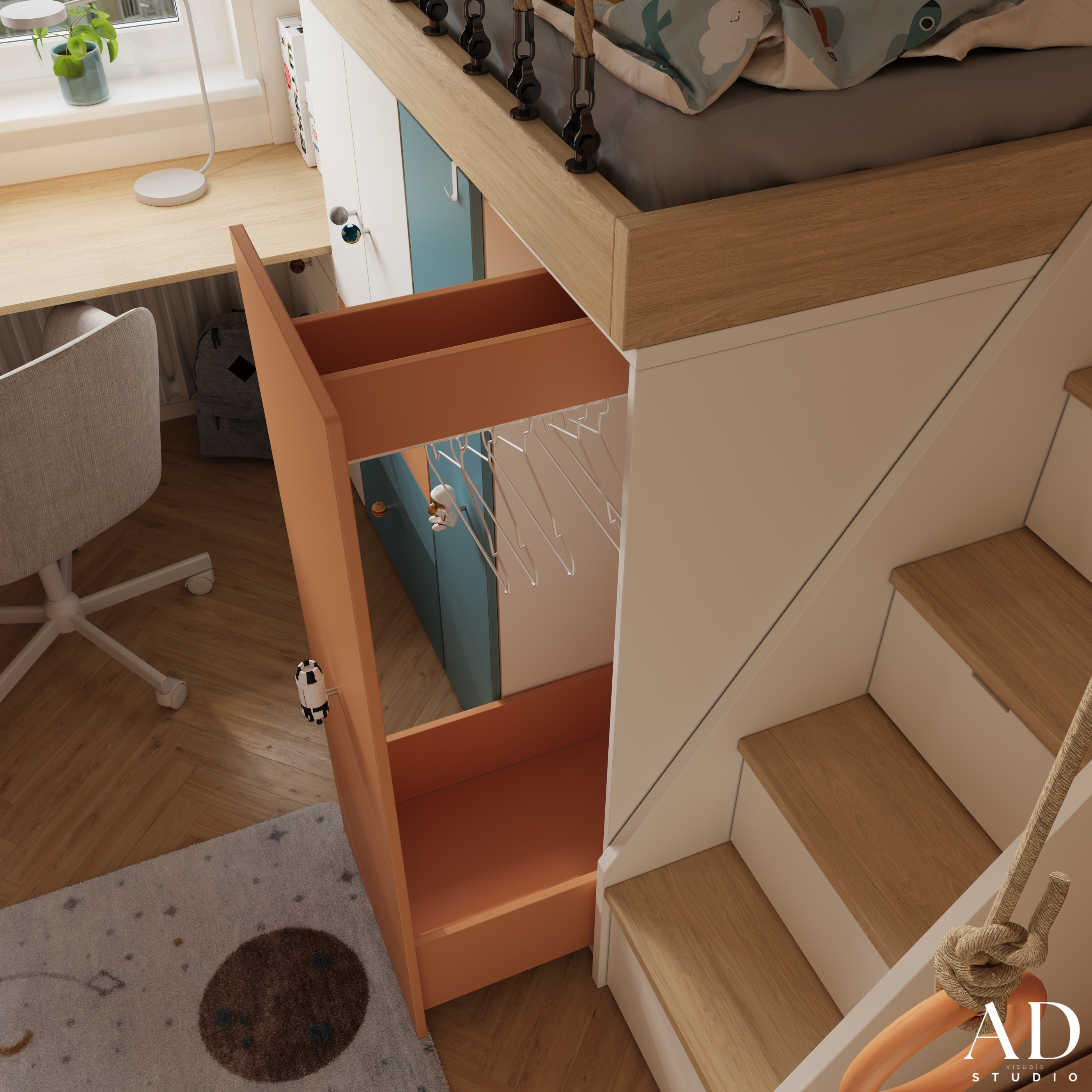 8.25 m² Boy’s Room — Space-Themed Inspired-13