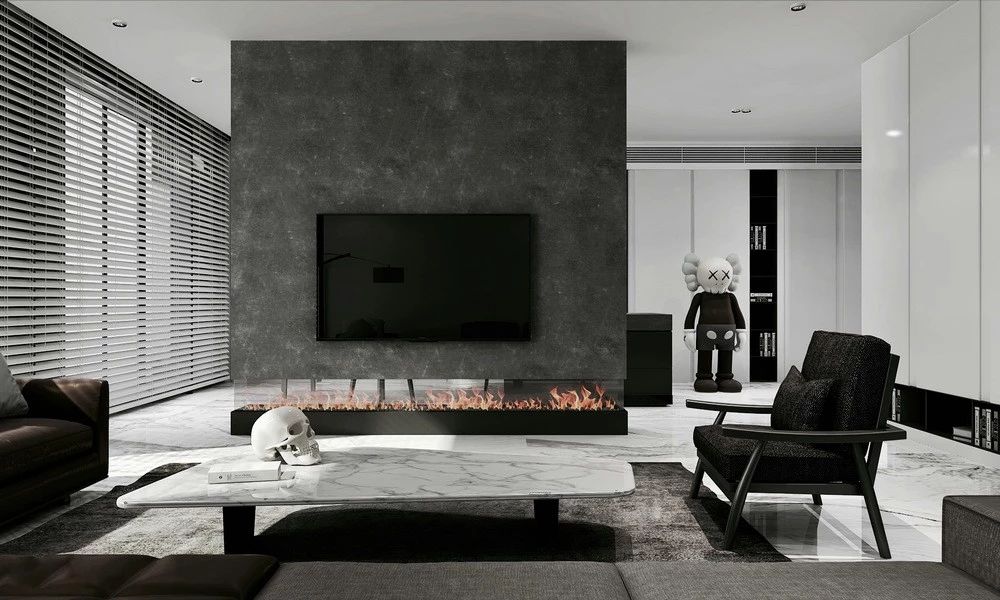 城市岛简约住宅设计,黑白灰打造艺术空间-44