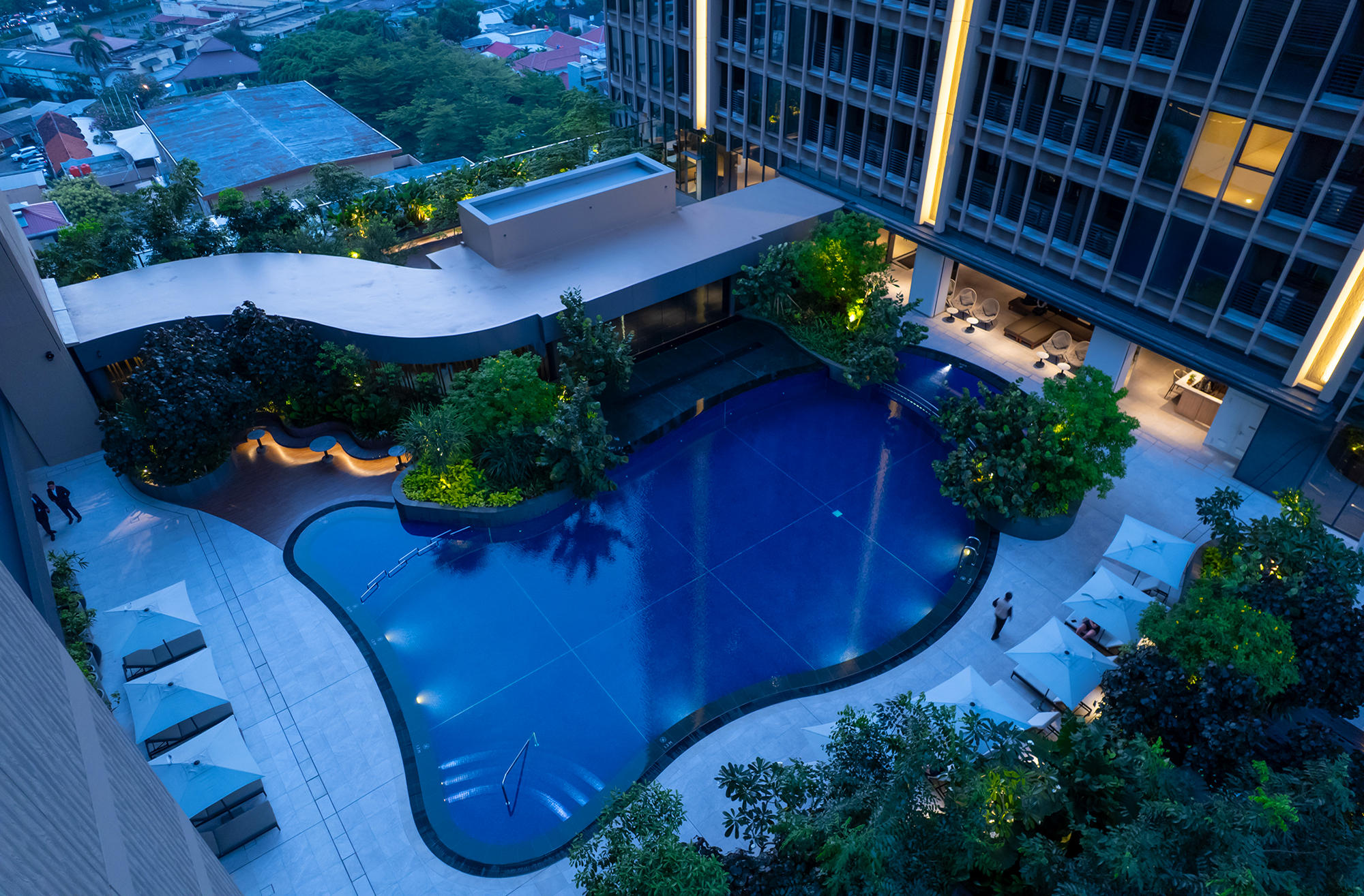 ブランズ メガクニンガン ＆ スイスホテルリビング ジャカルタ メガクニンガン ランドスケープ｜FIELD FOUR DESIGN OFFICE-3