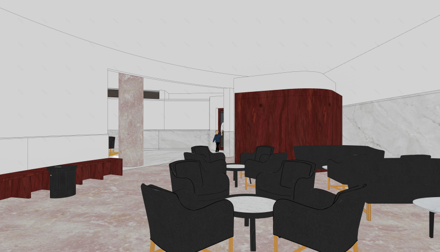 美术培训画室接待厅设计-14