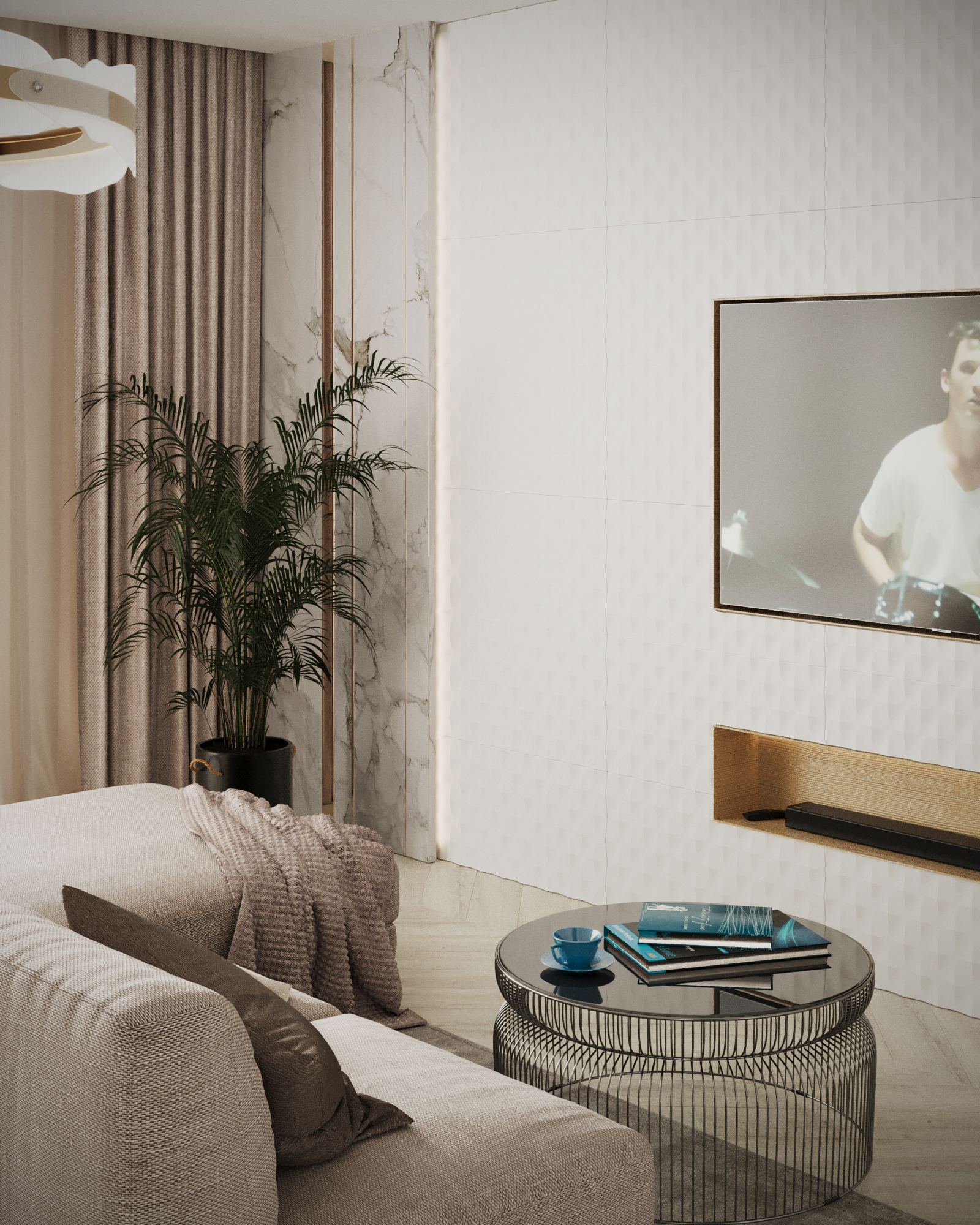 Modern Classical Living Room Interior-7