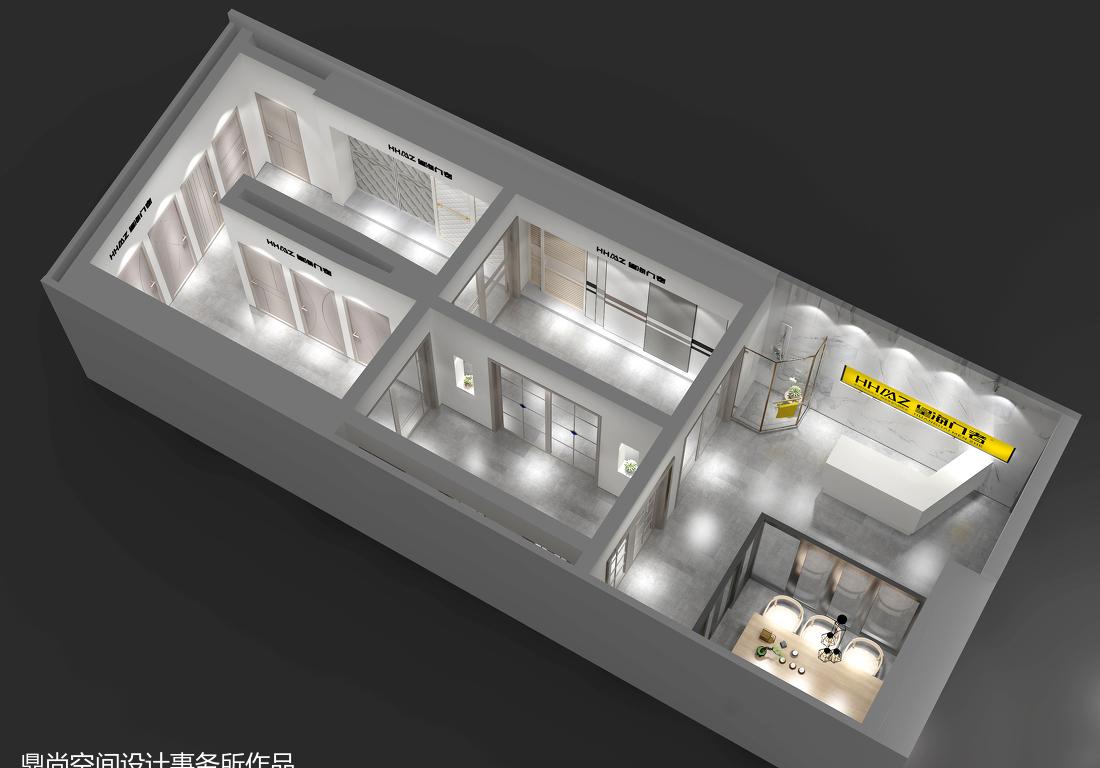 北京某门窗店设计，极简风格演绎商业空间之美-14