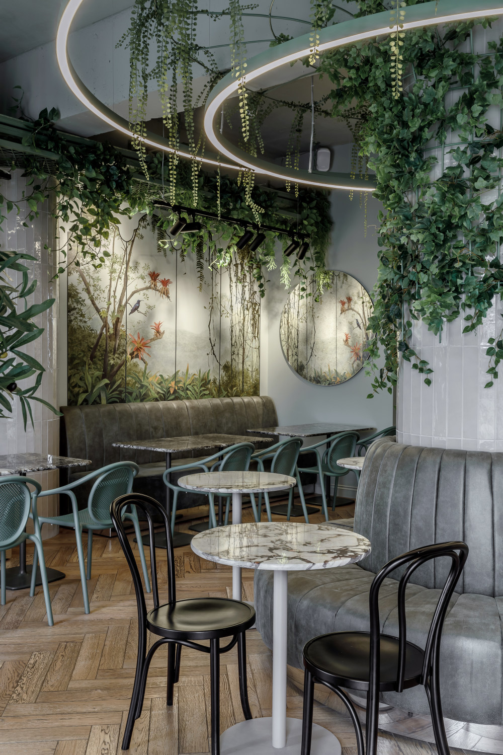 环形灯光点亮俄罗斯咖啡馆设计丨Ledmonster-9