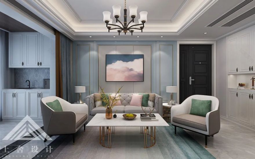 汉城时代 122㎡美式轻奢,温馨跳跃的感官世界-19