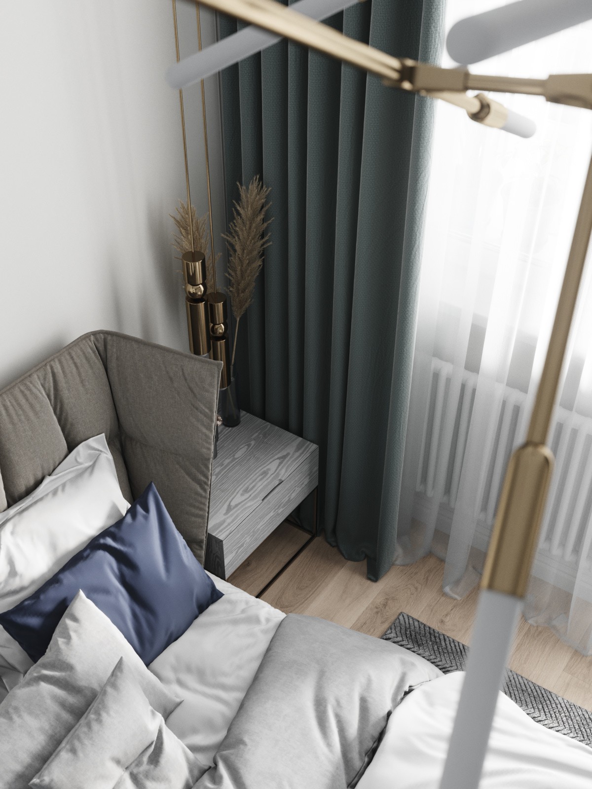 圣彼得堡 58 平米现代小公寓 | 精致简约的艺术空间-17