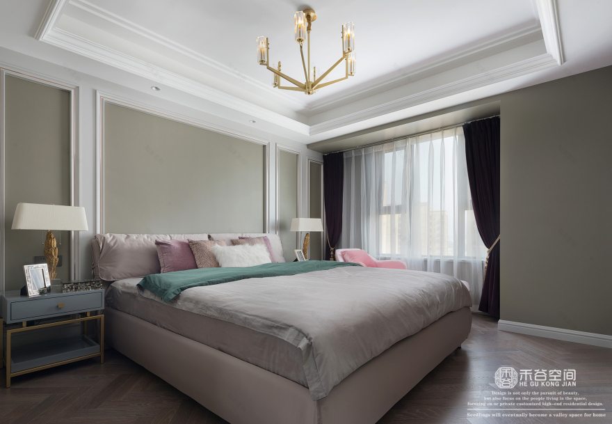 合肥世贸翡翠首府美式轻奢家居设计,打造舒适乌托邦世界-24