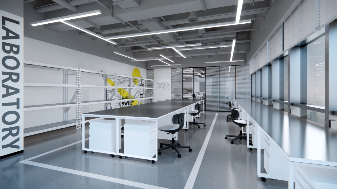 2000㎡黑白灰原子智造办公空间设计-52