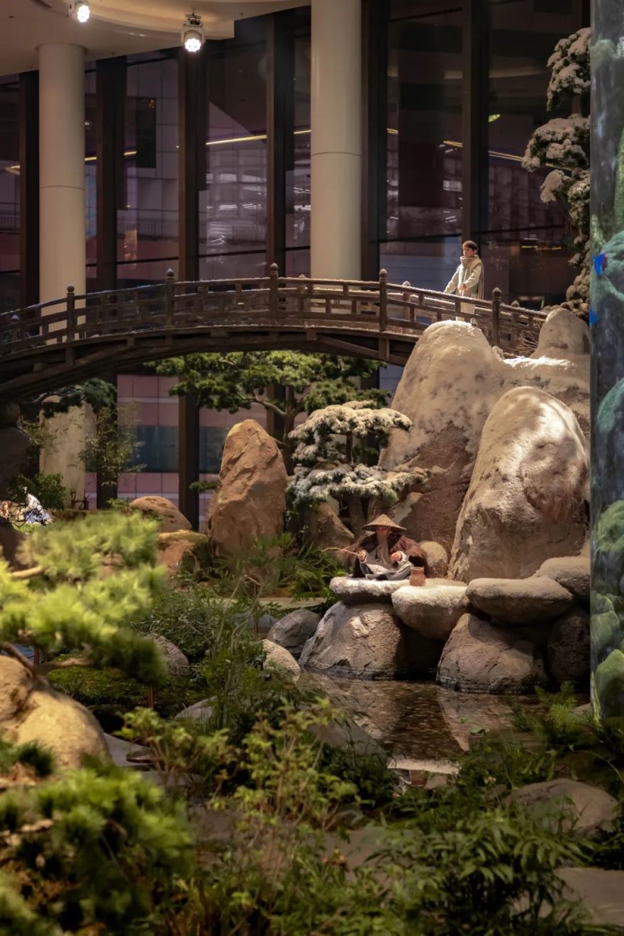 喜随作品|壶中胜境·商业中庭的科技国风微缩园林-402