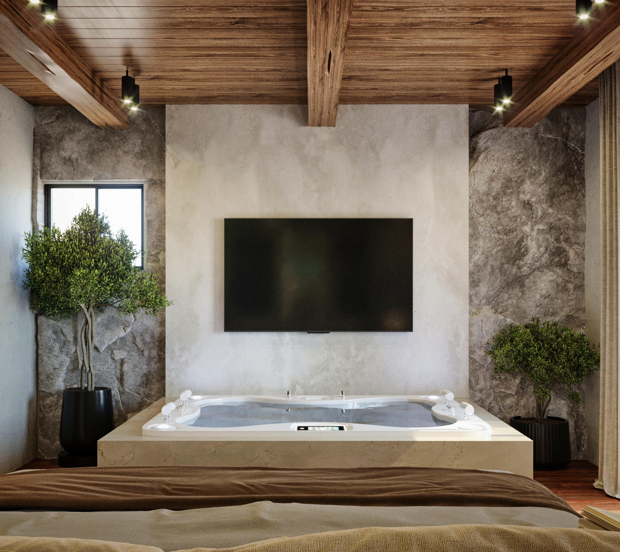 自然极简主义主卧室设计丨埃及开罗丨Amr Emara-8