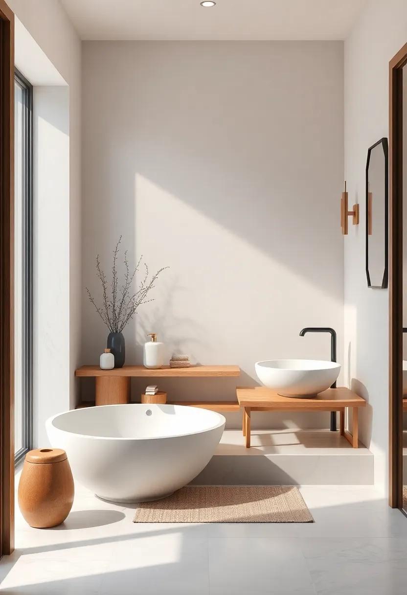 设计带天然木质元素的禅意浴室-140