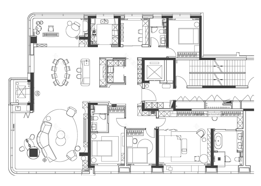 观享际SKH丨298㎡简约大平层丨中国南京丨观享际SKH室内设计-76