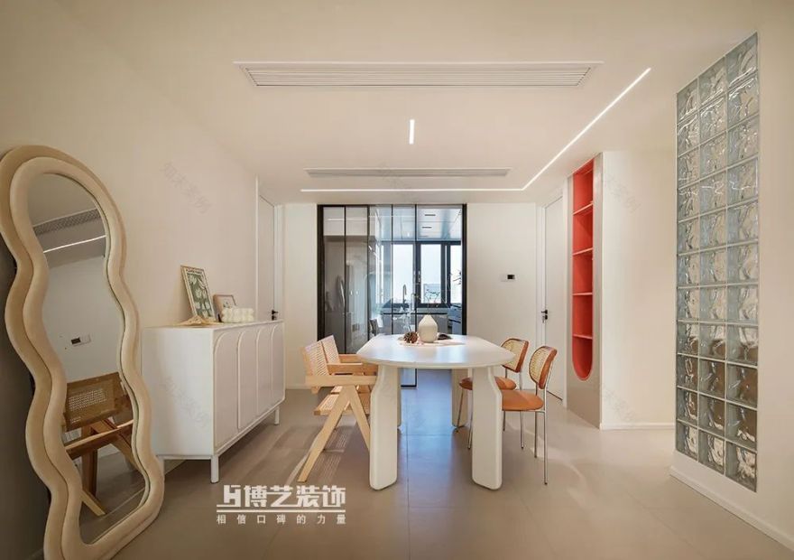 奶油风河畔名邸,春日浪漫居家空间丨博艺装饰-23