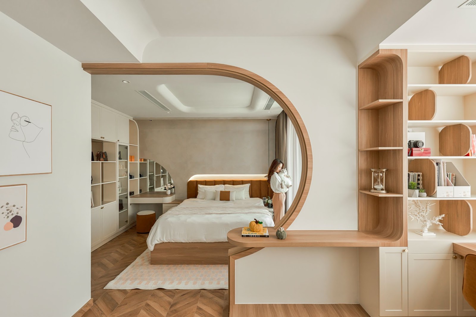 现代奶油风平层丨越南胡志明市-38