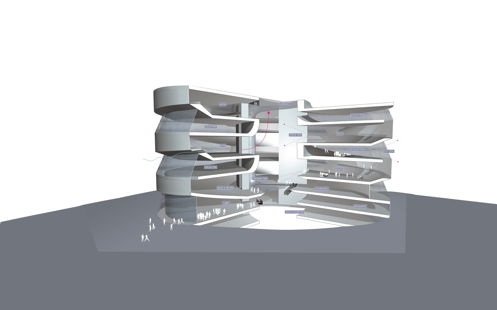 奔驰博物馆 | 混凝土奇迹,寓教于乐的互动空间-33