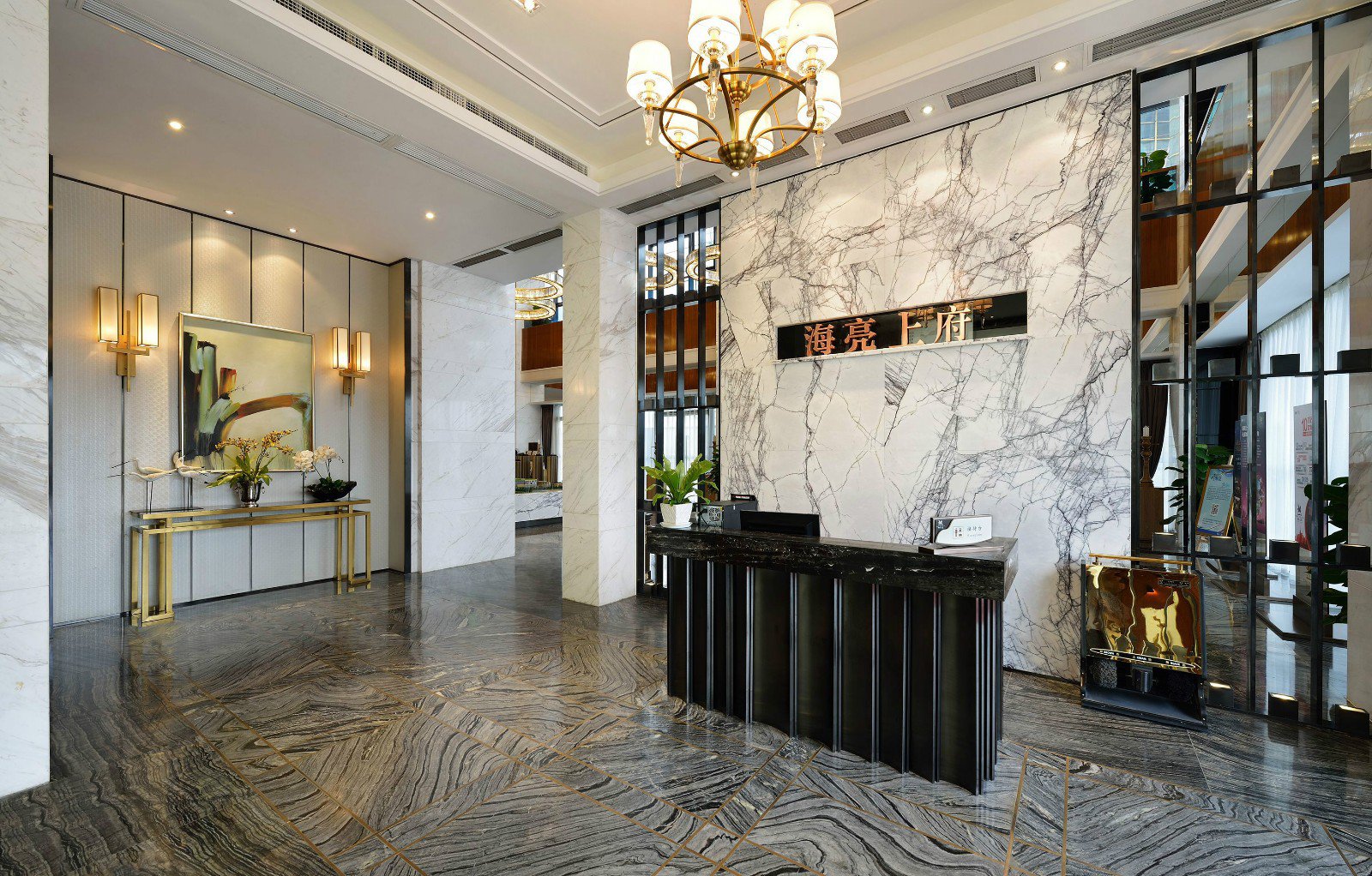 阜阳海亮上府售楼处，栖丞呈现现代欧式设计风-0