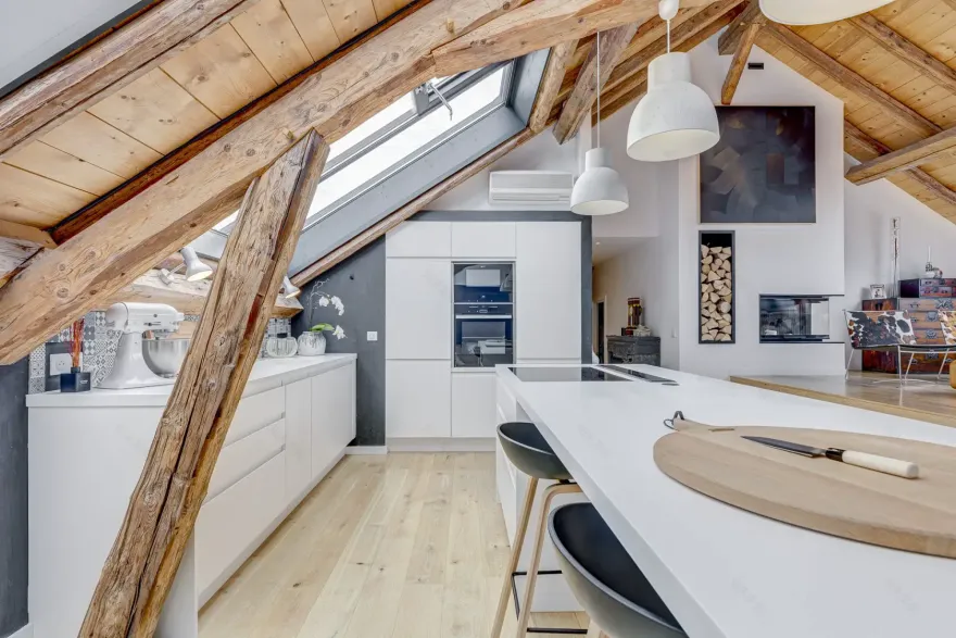 安纳西旧城区的独特复式公寓设计-9