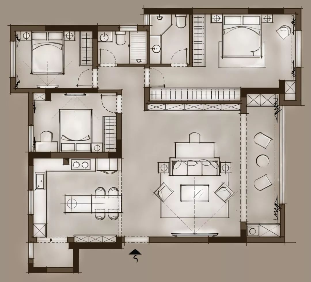 重庆 117㎡三室二厅 | 打通空间，引入自然光，创造宜居生活-42
