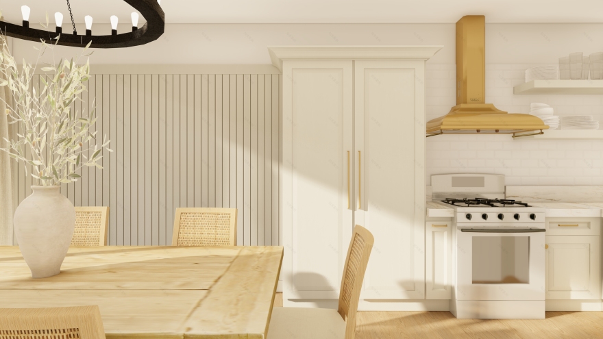 Ground Floor Design and 3D Rendering-13